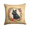 Caroline's Treasures Scottish Terrier and Flowers Fabric Decorative Pillow